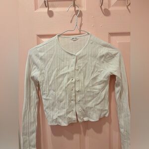 garage white cardigan